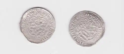 Groschen Silber Münze Sachsen Markgrafschaft Meißen Prägung Leipzig (150702)
