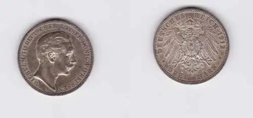 3 Mark Silbermünze Preussen Kaiser Wilhelm II 1912 A Jäger 103 f.vz (153266)