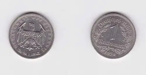 1 Mark Nickel Münze III.Reich 1934 E Jäger Nr. 354 vz (157376)