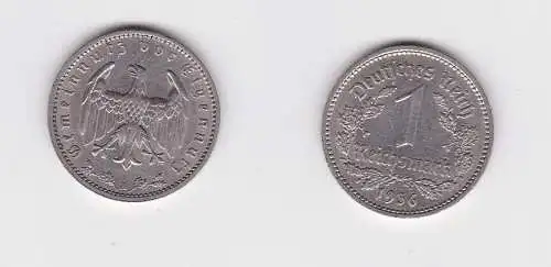 1 Mark Nickel Münze III.Reich 1936 A Jäger Nr. 354 f.vz (159844)