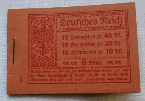 Deutsches Reich Mi Nr Markenheftchen Germania MH 14 postfrisch ** (158673)