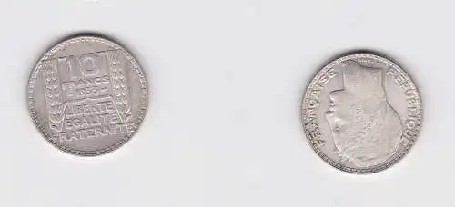 10 Franc Silber Münze Frankreich 1933 ss (152156)