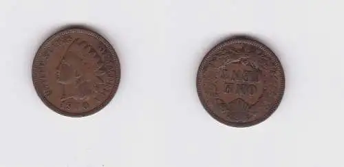 1 Cent Kupfer Münze USA 1900 (152551)