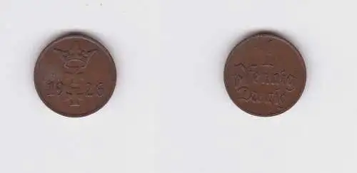 1 Pfennig Kupfer Münze Danzig 1926 Jäger D 2 ss (152811)