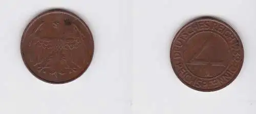 4 Pfennig Kupfer Münze Weimarer Republik 1932 A "Brüning Taler" f.vz (153947)