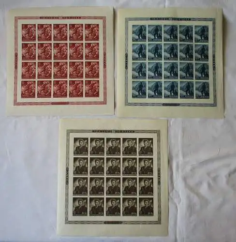 156745 Briefmarken Kleinbogen Kroatien Dt.Besatzung 1944 3 Jahre NDH 158-160