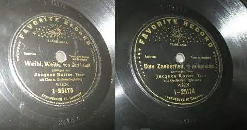 155972 Schellackplatte Favorite Das Zauberlied + Weibi, Weibi / Jacques Rotter