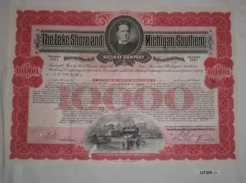 10000 Dollar Aktie The Lake Shore and Michigan Southern Railway Company (127206)