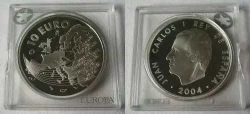 10 Euro Silbermünze Spanien EU Erweiterung 2004 (130241)
