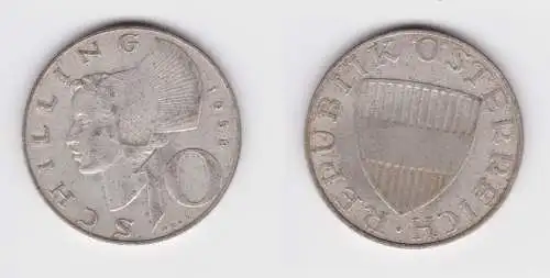 10 Schilling Silber Münze Österreich 1958 (161075)