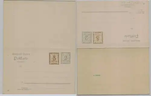 68242 GS Postkarte mit Antwort P78/04 Bayern 2 + 3 Pfennig um 1906