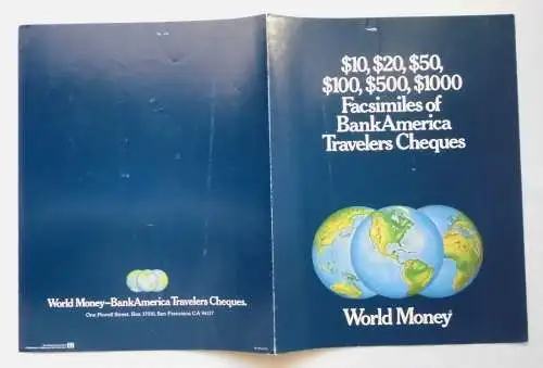 seltenes Scheckvordruck Muster World Money-Bank um 1980 (132907)