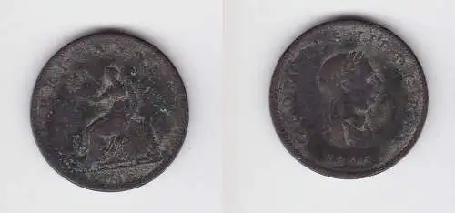 1/2 Penny Bronze Münze Großbritannien Britannia Georg III. 1806 (130201)