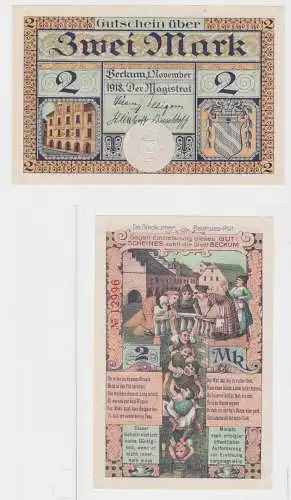 2 Mark Banknote Notgeld Stadt Beckum 1.November 1918 (132484)