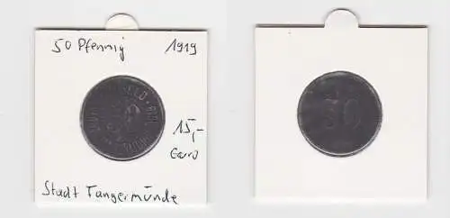 seltene 50 Pfennig Marke Notgeld Stadt Tangermünde 1919 (132602)
