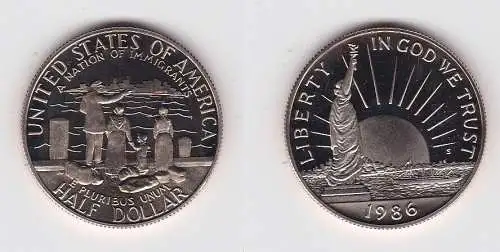 1/2 Dollar Münze USA 1986 Ellis Island 100 Jahre Freiheitsstatue (131093)
