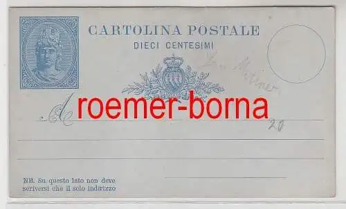 68734 seltene Ganzsachen Postkarte San Marino 10 Centesimi um 1900