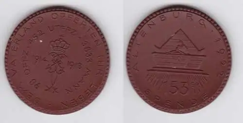 Medaille 1922 Porzellan Böttger Steinzeug Altenburg Ehrenmal der 153er (121518)