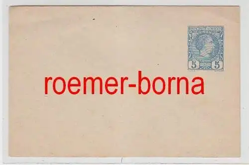 69767 alter Ganzsachen Brief 5 Centimes blau Monaco um 1900