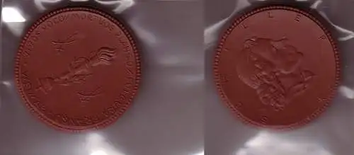 alte Porzellan Medaille Weimar Schiller VIVOS VOCO / MORTUOS PLANGO (111736)