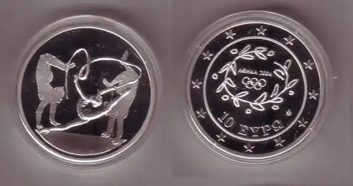 10 Euro Silber Münze Griechenland Olympiade Turnen 2004 PP (105159)