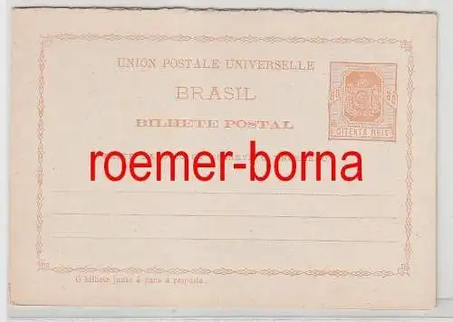 69242 seltene Ganzsachen Antwort Postkarte Brasilien 80 Reis um 1900