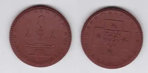 Medaille 1922 Porzellan Böttger Steinzeug Denkmalweihe Döbeln (125821)