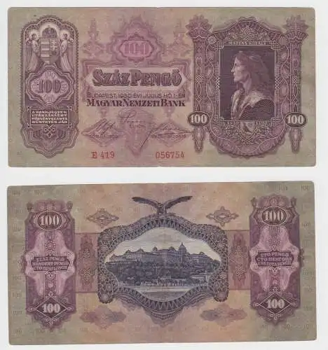 100 Pengö Banknote Ungarn 1.Juli 1930 (153061)