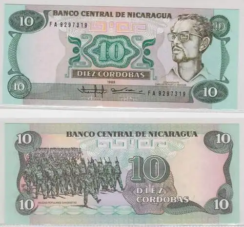 10 Cordobas Banknote Nicaragua 1985 Pick: 151 kassenfrisch UNC (151666)