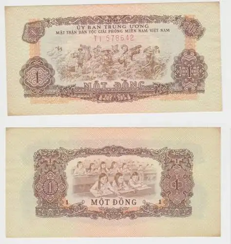 1 Dong Banknote South Vietnam 1966 (1975) Pick 40 (151801)