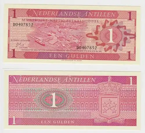 1 Gulden Banknote Niederländische Antillen 8.9.1970 Pick 20a bankfrisch (153046)