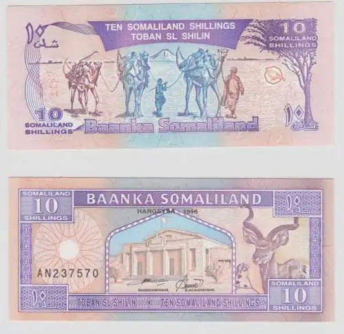 10 Shillings Shilin Banknote Somaliland 1996 bankfrisch UNC (152337)