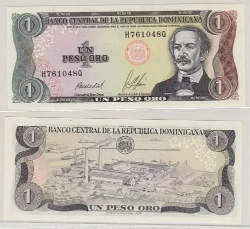 1 Peso Banknote Dominikanische Republik 1987 bankfrisch UNC (152346)