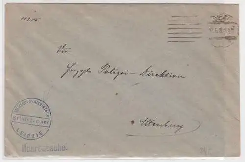 94929 seltener Feldpostbrief Militär Polizeistelle Leipzig 13.5.1918