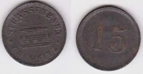 15 Pfennig Wertmarke Strassenbahn Chemnitz um 1920 (123374)