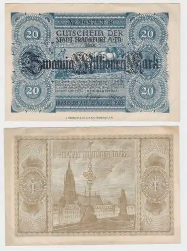 20 Millionen Mark Banknote Stadt Frankfurt am Main 20.08.1923 (140328)