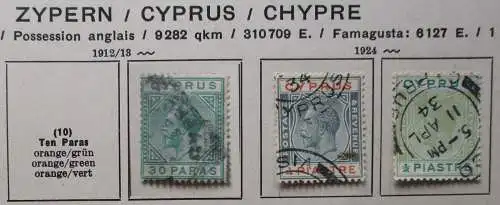 kleine Briefmarkensammlung Zypern Cyprus ab 1912 (118260)