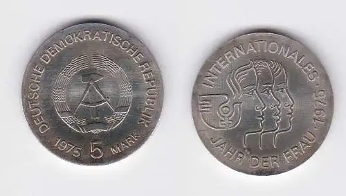 DDR Gedenk Münze 5 Mark Internationales Jahr der Frau 1975 (128341)