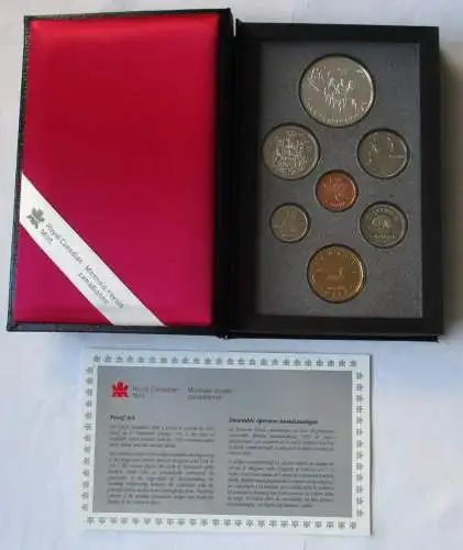 Kursmünzensatz KMS Kanada 1992 Postkutsche + Zertifikat + Etui (129259)