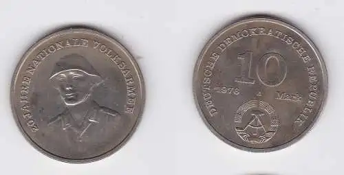 DDR Gedenk Münze 10 Mark 20 Jahre Nationale Volksarmee NVA 1976 Stgl. (129550)