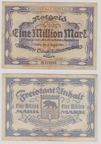 Banknote Inflation Anhaltinische Staatsschuldenverwaltung Dessau 1923 (137213)