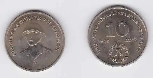 DDR Gedenk Münze 10 Mark 20 Jahre Nationale Volksarmee NVA 1976 Stgl. (129548)