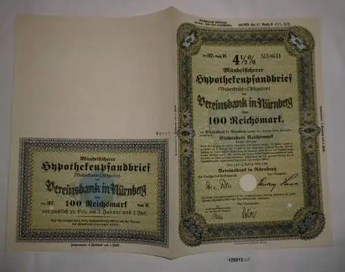 100 Reichsmark Pfandbrief Vereinsbank Nürnberg 15. Mai 1940 (125013)