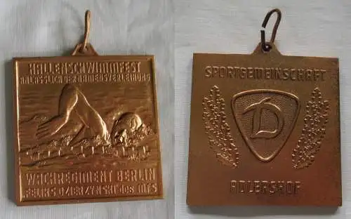 DDR Medaille Hallenschwimmfest MfS Wachregiment Berlin Bronze (151171)