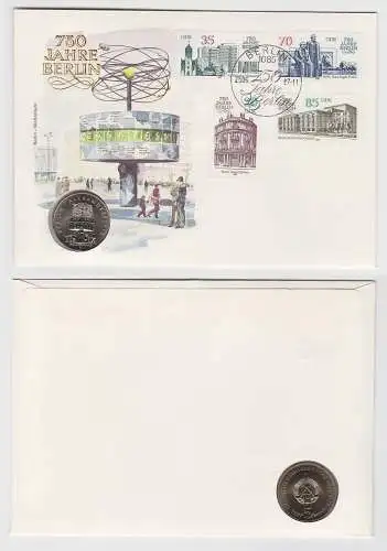 DDR Numisbrief mit 5 Mark 750 Jahre Berlin Alexanderplatz 1987 (150277)