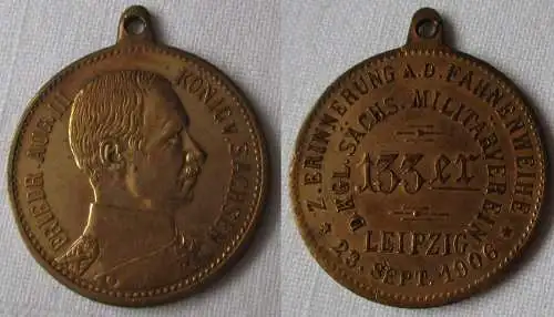 seltene Medaille Fahnenweihe K.S. Militär Verein 133er Leipzig 1906 (126207)