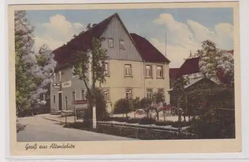 99443 AK Gruß aus Altmörbitz - Weinreichs Gaststätte, Familienlokal am Wald 1941