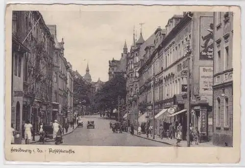 83490 Ak Freiburg im Breisgau Poststraße mit Geschäften 1938