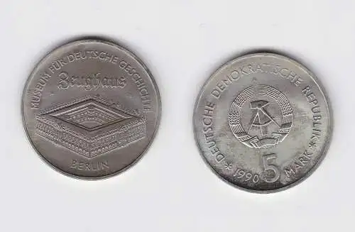 DDR Gedenk Münze 5 Mark Berlin Zeughaus 1990 vorzüglich (148862)