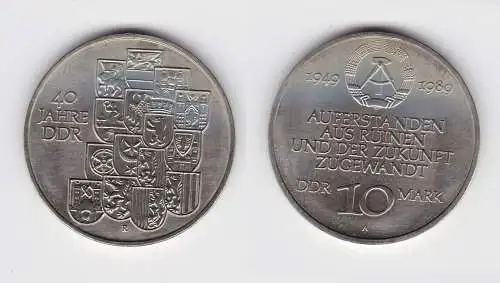 DDR Gedenk Münze 10 Mark 40.Jahrestag der DDR 1989 (148491)